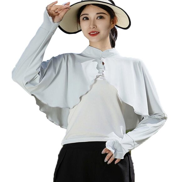 Women\'s Cooling Shawl Sun Cape Cloak Uv Protection Cooler Shrug Neck 6329